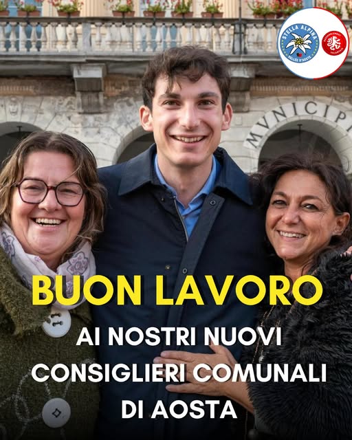 I nuovi consiglieri comunali di Aosta